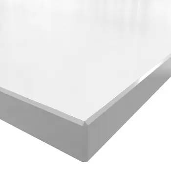 Панель стеновая для кухни искусственный камень с фаской 2400х600х12 мм white