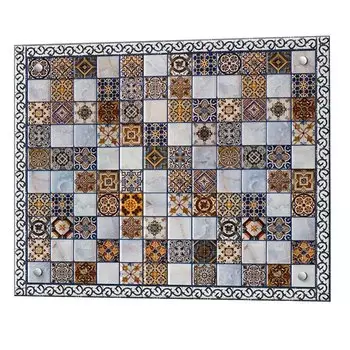 Панель стеновая закаленное стекло для кухни 600х500х4 мм турецкая плитка