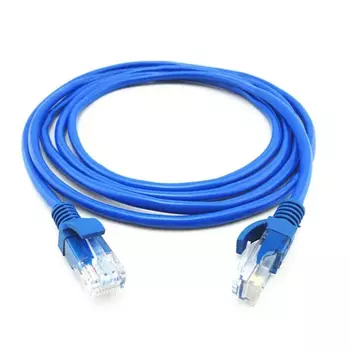 Патч-корд компьютерный UTP CAT6 4х2х0,56 мм PVC Ripo Standart синий (15 м)
