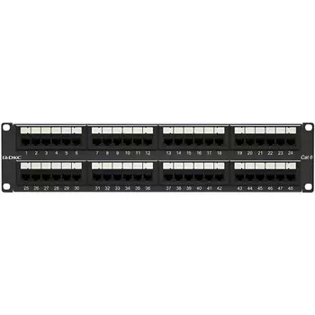Патч-панель неэкранированная DKC 2U 19 дюйм RJ45 CAT6 48 портов (RN6PPU242)