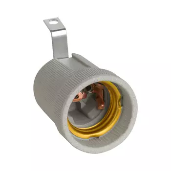 Патрон для лампы Е27 Duwi керамический 60 Вт IP20 с держателем бежевый (24616 9)