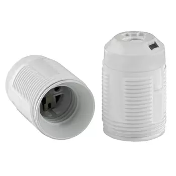 Патрон для лампы Е27 Duwi ПВХ 60 Вт IP20 подвесной белый (24528 5)