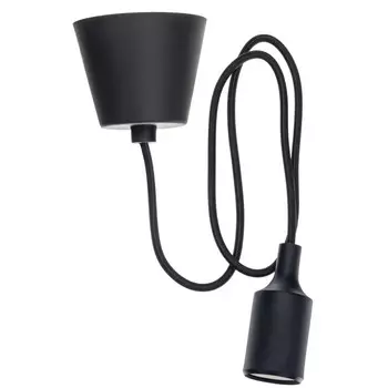 Патрон для лампы E27 Rev ПВХ 40 Вт IP20 с подвесом черный (24647 3)