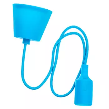 Патрон для лампы E27 Rev ПВХ 40 Вт IP20 с подвесом синий (24646 6)