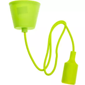 Патрон для лампы E27 Rev ПВХ 40 Вт IP20 с подвесом зеленый (24644 2)