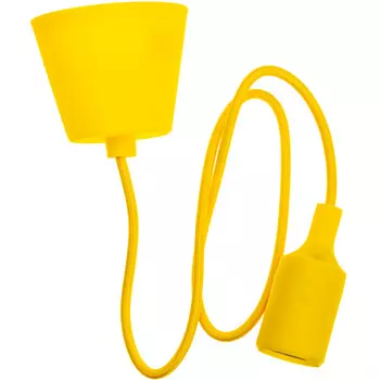 Патрон для лампы E27 Rev ПВХ 40 Вт IP20 с подвесом желтый (24643 5)