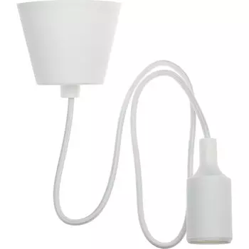 Патрон для лампы E27 Rev ПВХ 40 Вт IP20 с подвесом белый (24642 8)