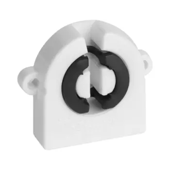 Патрон для лампы G13 Duwi ПВХ 60 Вт IP20 торцевой белый (24663 3)