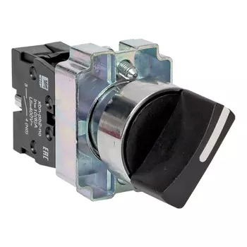 Переключатель EKF PROxima 230 В 1NO IP40 2P с фиксацией черный (xb2-bd21)