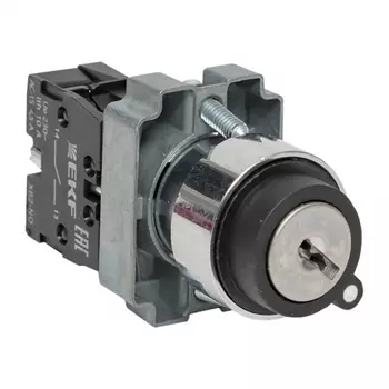 Переключатель EKF PROxima BG21 660 В 1NO IP65 2P с фиксацией с замком черный (xb2-bg21)