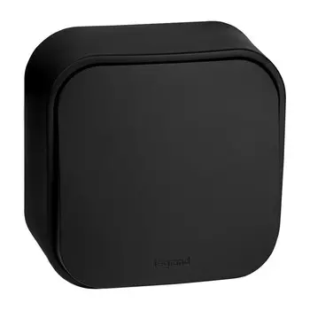 Переключатель Legrand Quteo одноклавишный накладной черный (782477)