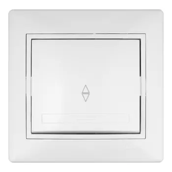 Переключатель с рамкой Lezard MIRA 701-0202-105 одноклавишный на 2 направления скрытая установка белый