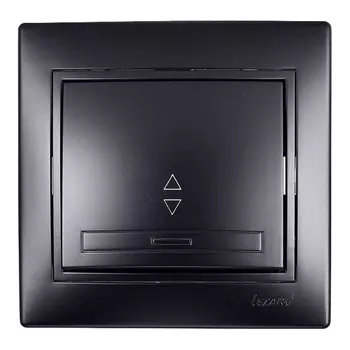 Переключатель с рамкой Lezard MIRA 701-4242-105 одноклавишный на 2 направления скрытая установка черный бархат