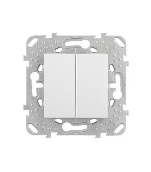 Переключатель Schneider Electric Unica двухклавишный встраиваемый белый (MGU5.213.18ZD)