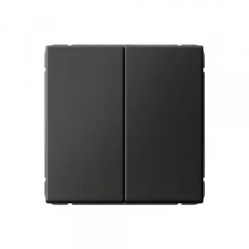 Переключатель Systeme Electric ArtGallery двухклавишный встраиваемый базальт (SE GAL001465)