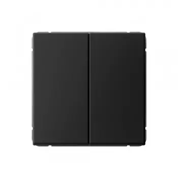 Переключатель Systeme Electric ArtGallery двухклавишный встраиваемый карбон (GAL001065)