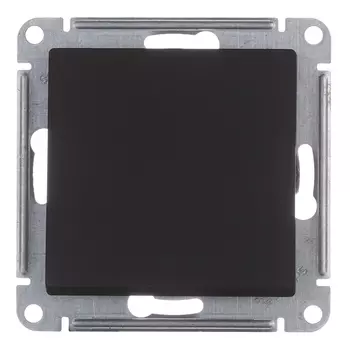 Переключатель Systeme Electric AtlasDesign Aqua одноклавишный встраиваемый карбон (ATN441061)