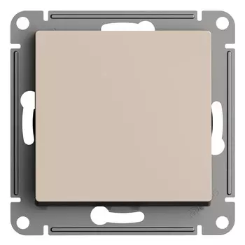 Переключатель Systeme Electric AtlasDesign одноклавишный встраиваемый песочный (ATN001261)
