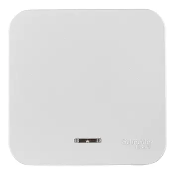 Переключатель Systeme Electric Blanca одноклавишный накладной алюминий с подсветкой (BLNVA106113)