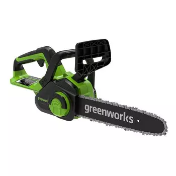 Пила цепная аккумуляторная Greenworks 24V G24CS25 24 В 10" шаг 3/8" паз 1,1 мм 40 звеньев Li-Ion 2Ач 1 АКБ и ЗУ (2007707UA)