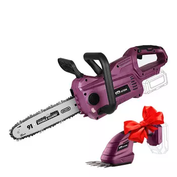 Пила цепная аккумуляторная КМ АТОМ 18 В 10" шаг 3/8" паз 1,3 мм 40 звеньев без АКБ и ЗУ (CCS-183)