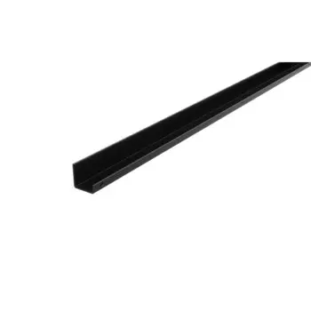 Планка торцевая черная 600х10х9 мм Slotex