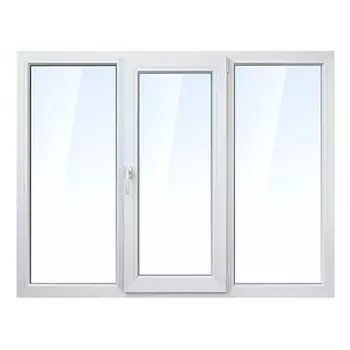 Пластиковое окно VEKA WHS 60 1440х1920 мм 3 створки левая глухая центр поворотно-откидная правая глуха однокамерное