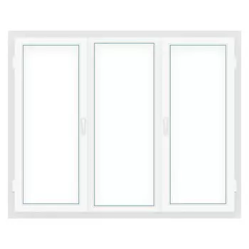 Пластиковое окно VEKA WHS 60 1440х1920 мм 3 створки левая/правая повортно-откидная центр глухая однокамерное