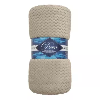 Плед 150х200 см TexRepublic Жаккард микрофибра бежевый