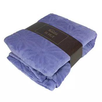 Плед 180х200 см Belezza Хризантема микрофибра синий