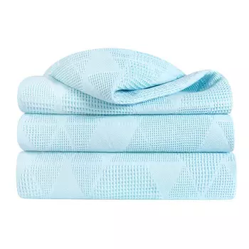 Плед 190х220 см Verossa хлопок голубой