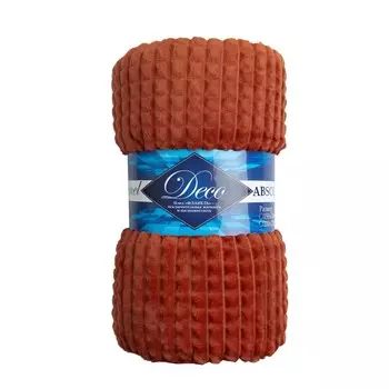 Плед 200х220 см TexRepublic микрофибра терракотовый