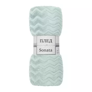 Плед 200х220 см TexRepublic Жаккард микрофибра бирюзовый