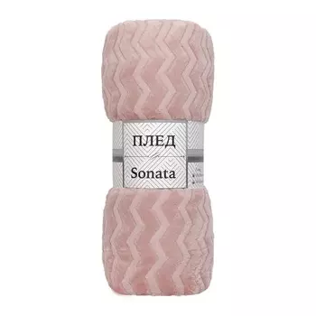 Плед 200х220 см TexRepublic Жаккард микрофибра розовый