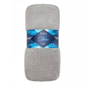 Плед 200х220 см TexRepublic Жаккард микрофибра серый