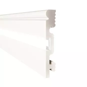 Плинтус экополимер Солид 80х14х2000 мм белый с рассеивателем (1 UHD 17/80CL)