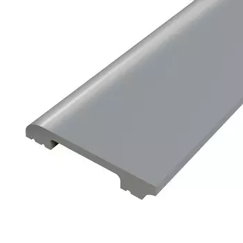 Плинтус экополимер Солид 80х13х2000 мм алюминий (8UHD 05/80)