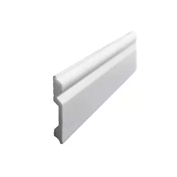 Плинтус экополимер Stenopol 100x14x2000 мм белый (C7137)