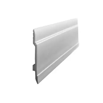 Плинтус экополимер Stenopol 150x17x2000 мм белый (C7104)