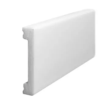 Плинтус экополимер Stenopol 66x13x2000 мм белый (C7157)