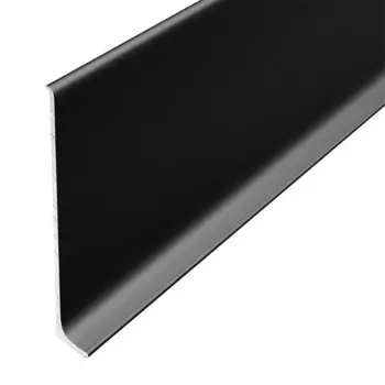 Плинтус алюминиевый напольный черный 80х11,2х2500 мм L-образный