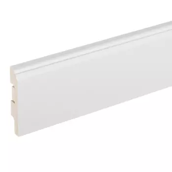 Плинтус МДФ Cosca Dcor AP07 белый 80х16х2400 мм под покраску фигурный