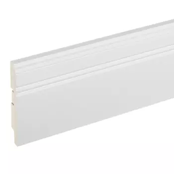 Плинтус МДФ Cosca Dcor AP17 белый 115х16х2400 мм под покраску