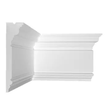 Плинтус потолочный из экополимера ударопрочный 150х38х2000 мм Stenopol C7214