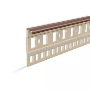 Плинтус ПВХ Ideal 55 мм коричневый 2200 мм под ковролин