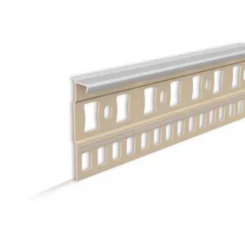 Плинтус ПВХ Ideal 55 мм светло-серый 2200 мм под ковролин