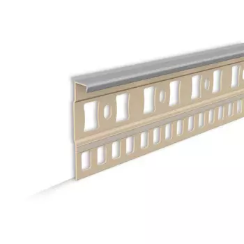 Плинтус ПВХ Ideal 55 мм темно-серый 2200 мм под ковролин