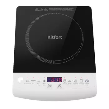 Плита индукционная Kitfort КТ-101 1 конфорка черная/белая