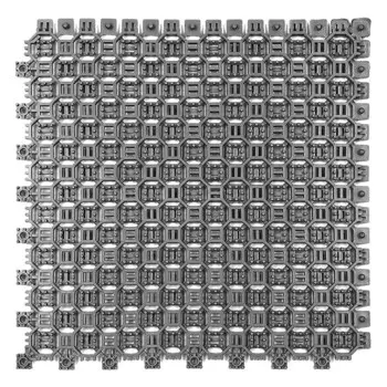 Плитка модульная ПВХ грязезащитная Пластфактор Optima Duos Пыльно-серая RAL 7037 0,375 кв.м 9 мм