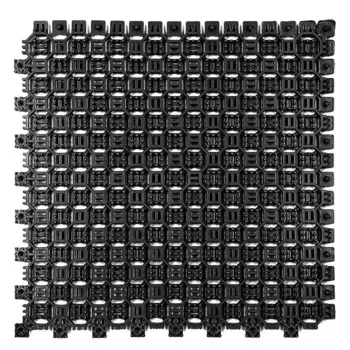 Плитка модульная ПВХ грязезащитная Пластфактор Optima Duos Глубокий черная RAL 9005 0,375 кв.м 9 мм